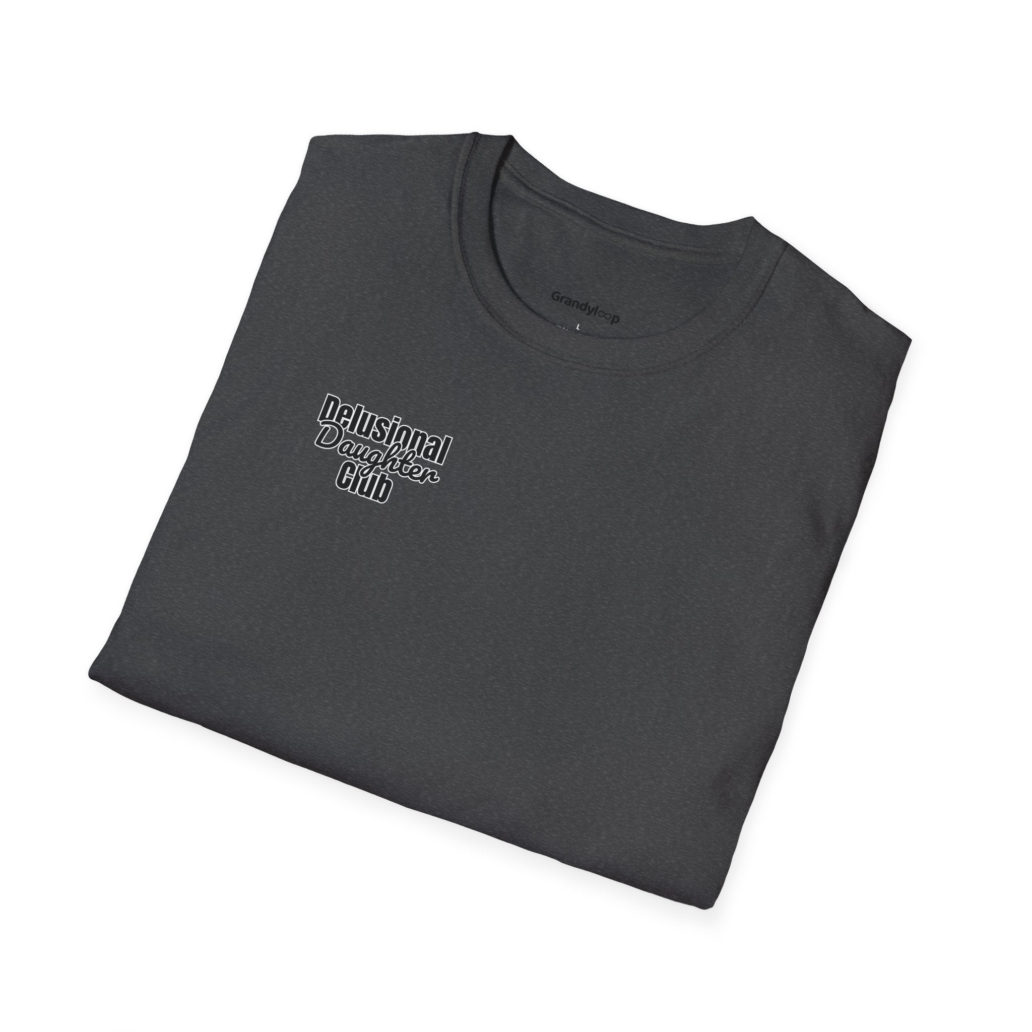 T-Shirt — "Delusional Daughter Club" Minimal Chest Logo Tee