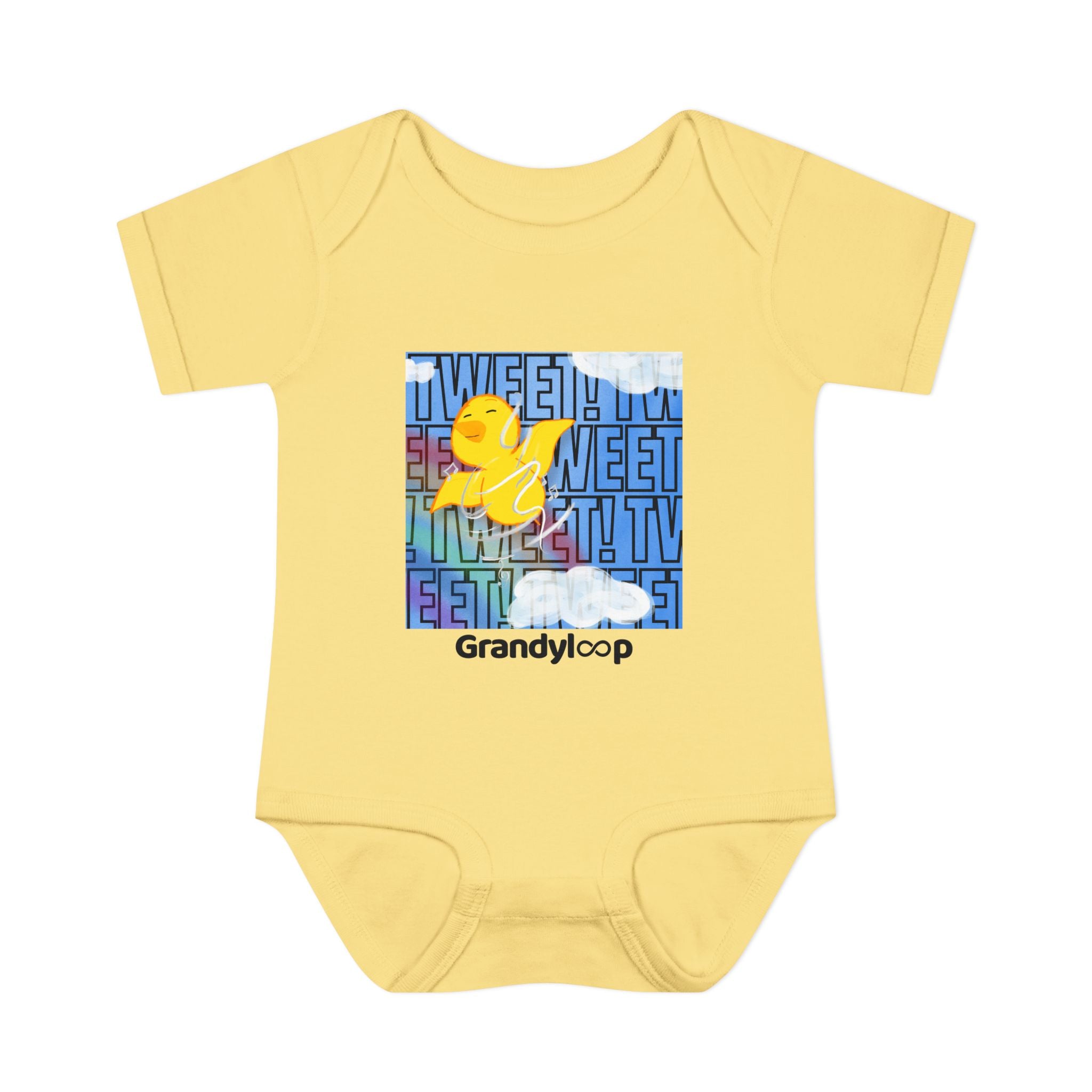 Infant Bodysuit - "Tweet Tweet" Cloud & Bird Playtime Shirt