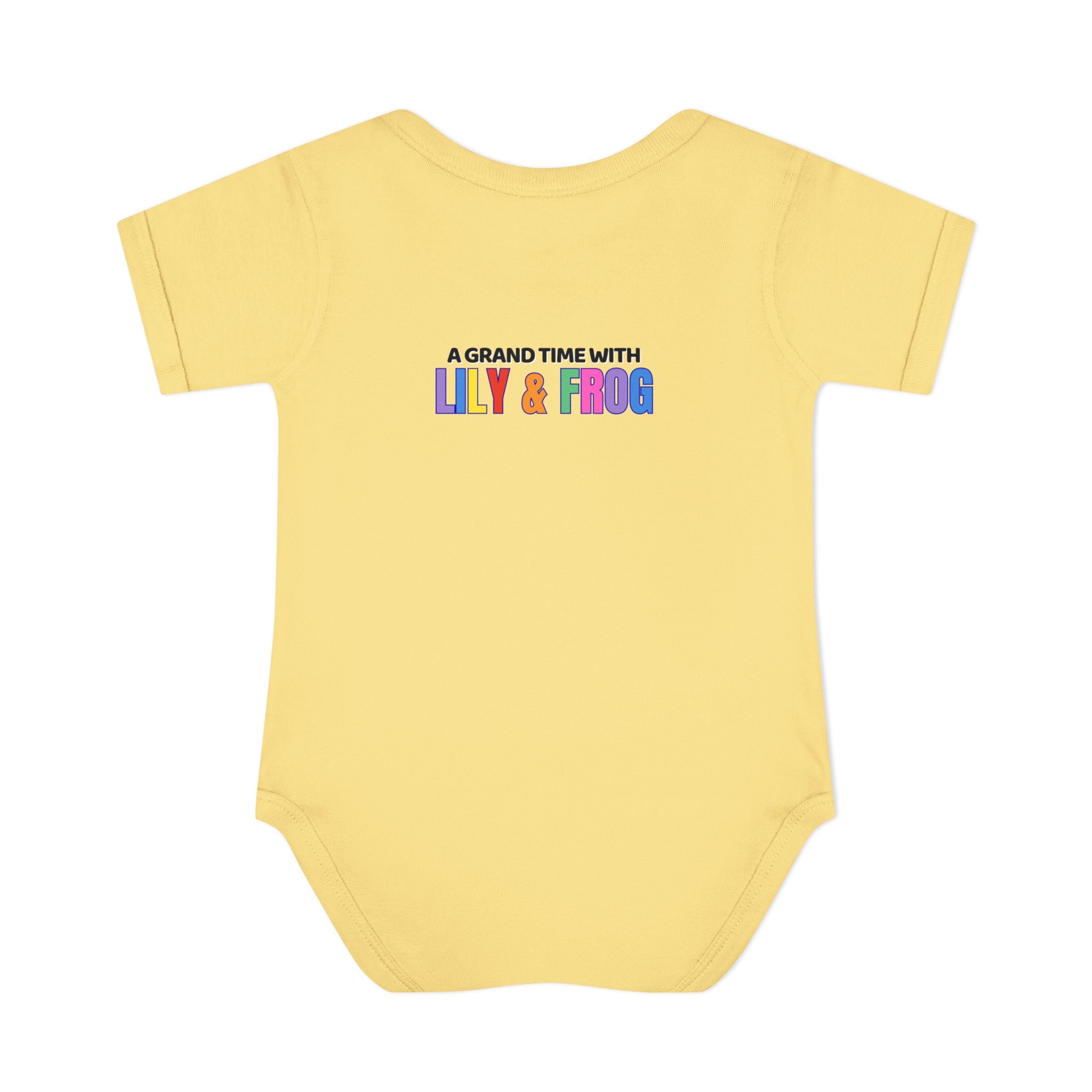 Infant Bodysuit - "Ribbit Ribbit" Lily & Frog Playtime Shirt
