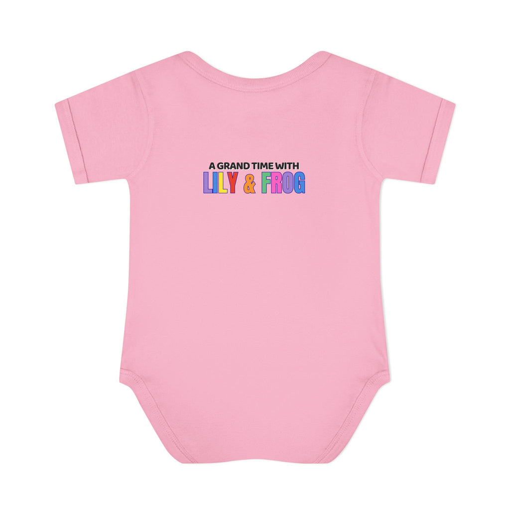 Infant Bodysuit - "Ribbit Ribbit" Lily & Frog Playtime Shirt