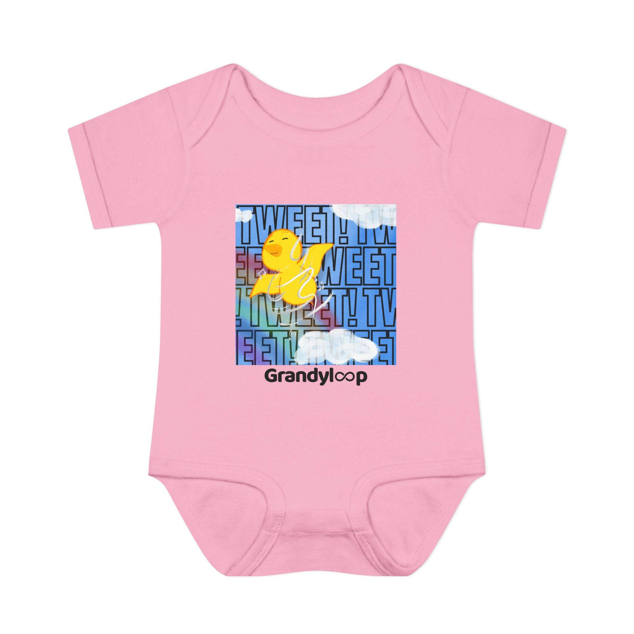 Infant Bodysuit - "Tweet Tweet" Cloud & Bird Playtime Shirt