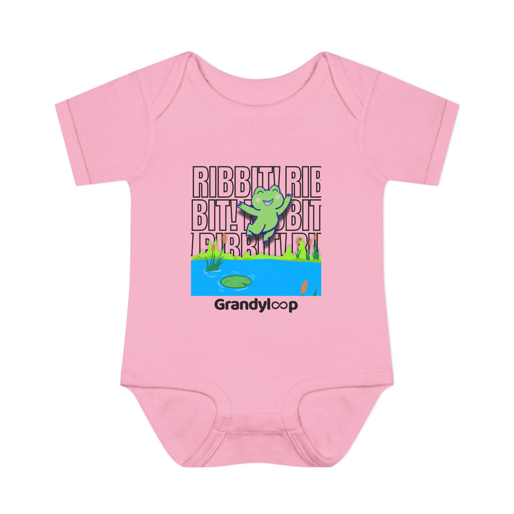 Infant Bodysuit - "Ribbit Ribbit" Lily & Frog Playtime Shirt