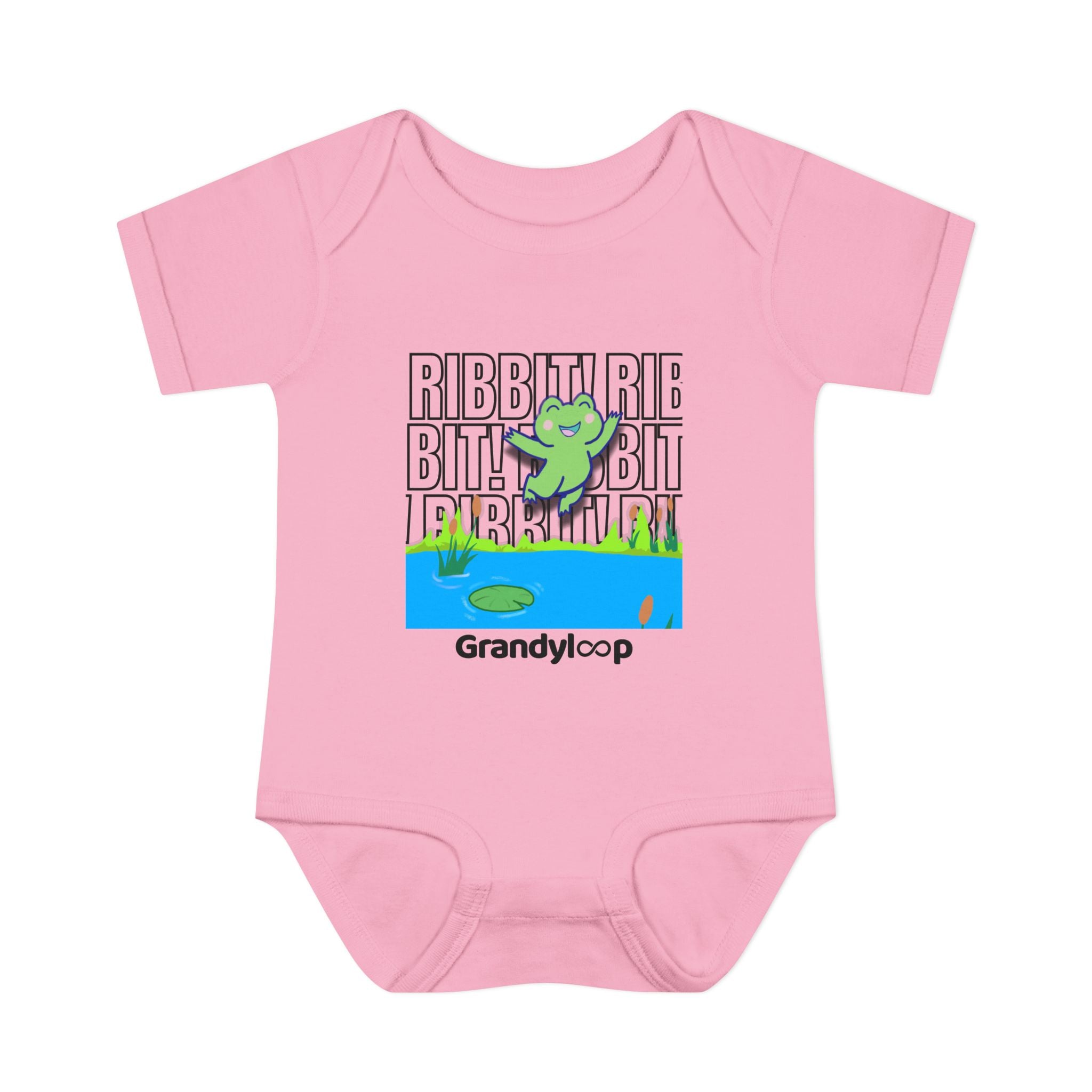 Infant Bodysuit - "Ribbit Ribbit" Lily & Frog Playtime Shirt