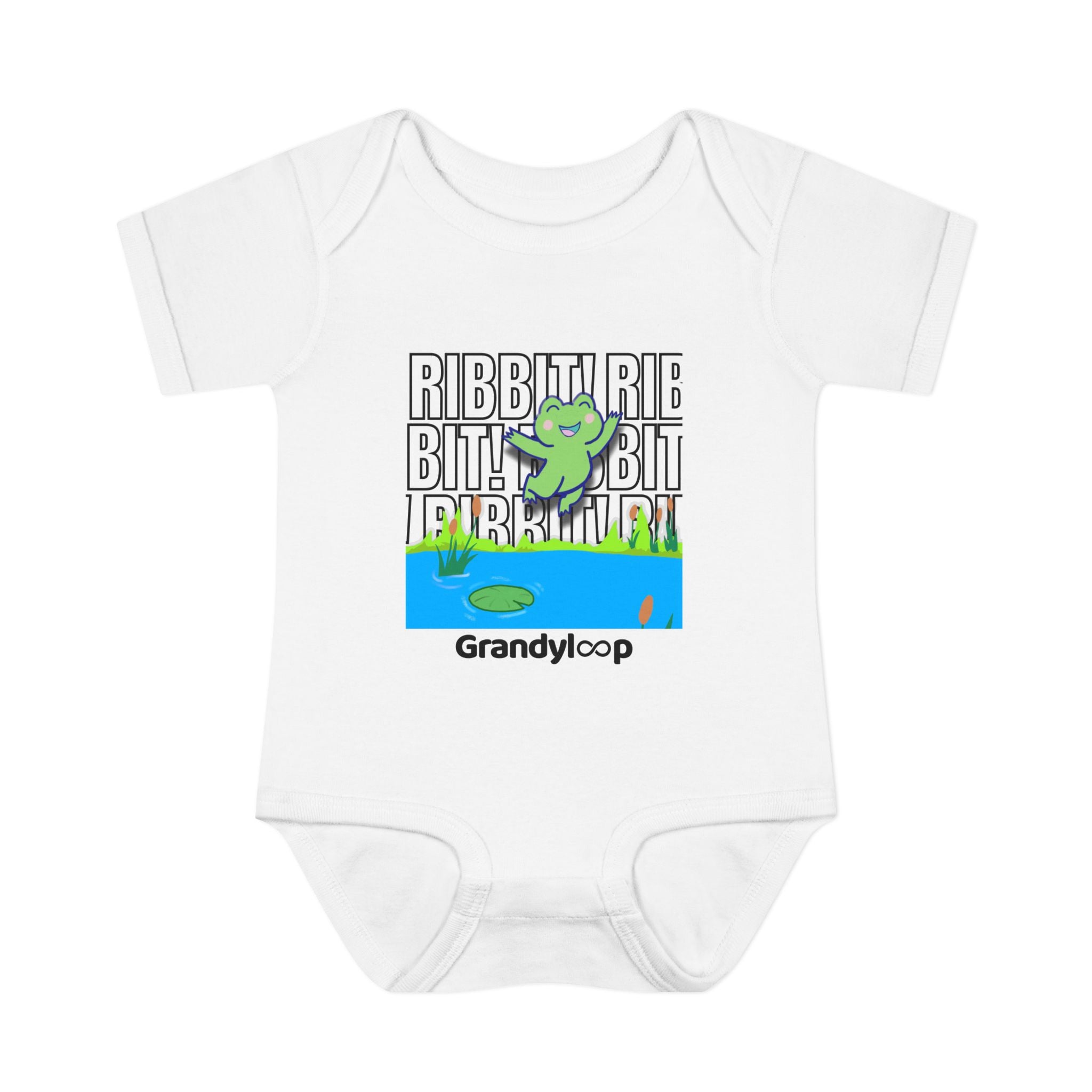 Infant Bodysuit - "Ribbit Ribbit" Lily & Frog Playtime Shirt