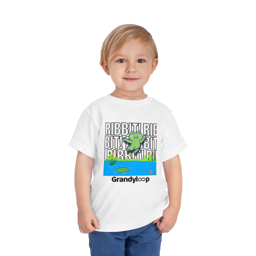 Toddler Tee — "Ribbit Ribbit" Lily & Frog Playtime Shirt