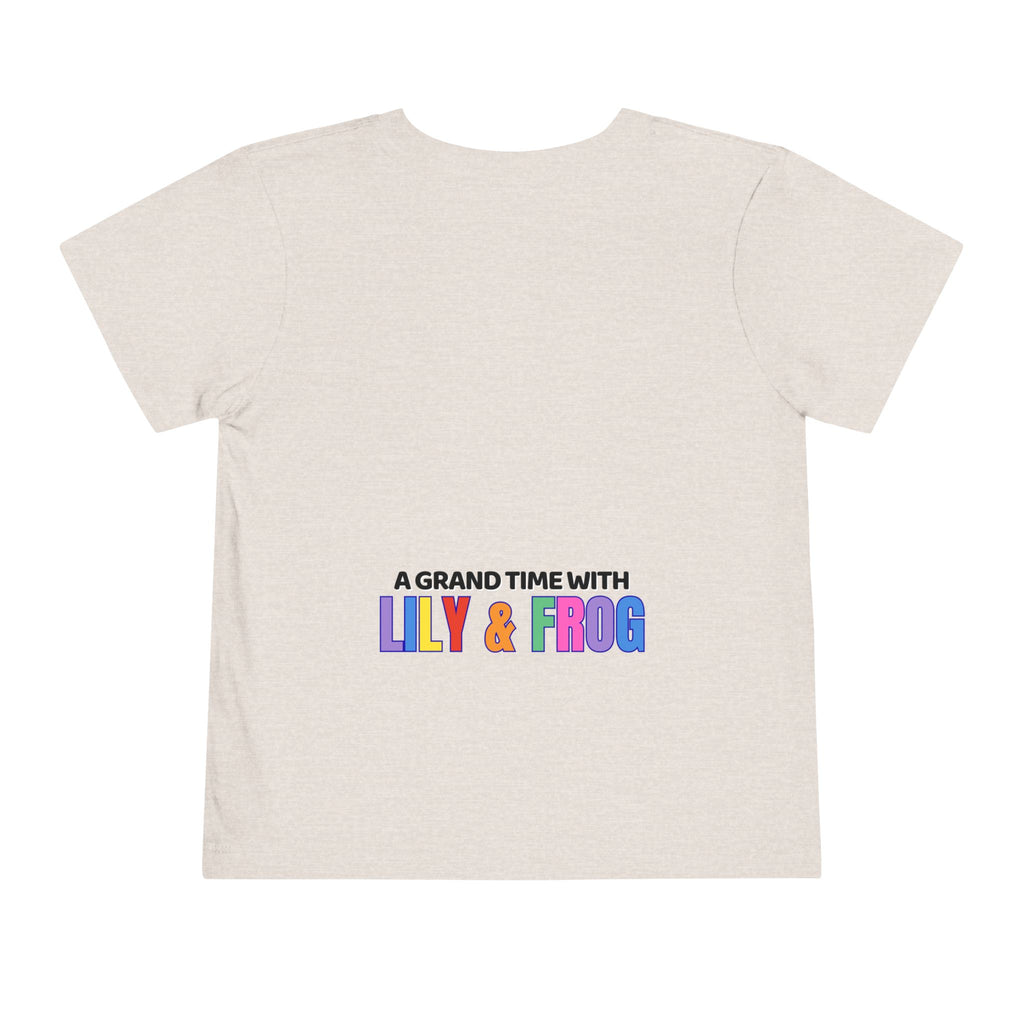 Toddler Tee — "Ribbit Ribbit" Lily & Frog Playtime Shirt