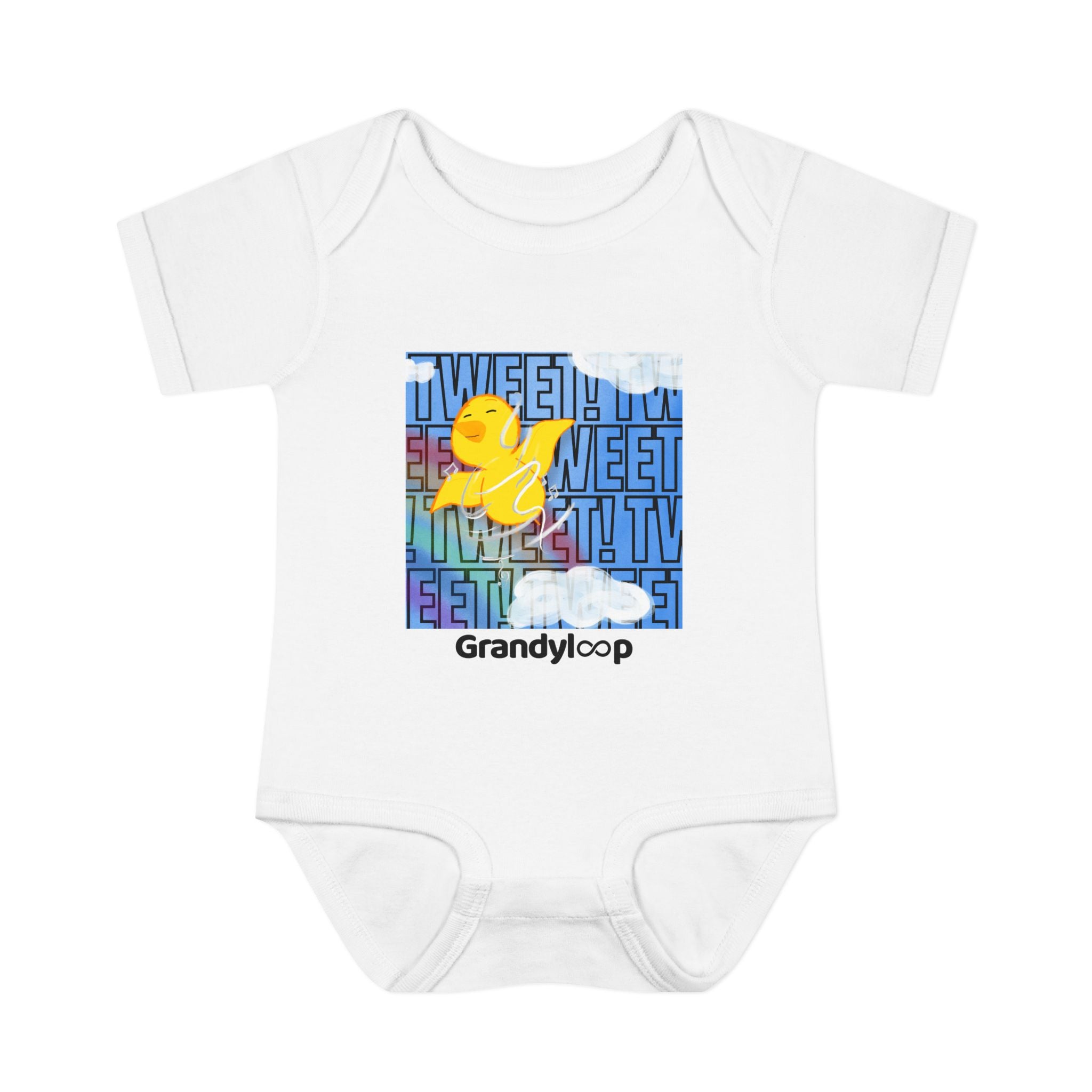 Infant Bodysuit - "Tweet Tweet" Cloud & Bird Playtime Shirt
