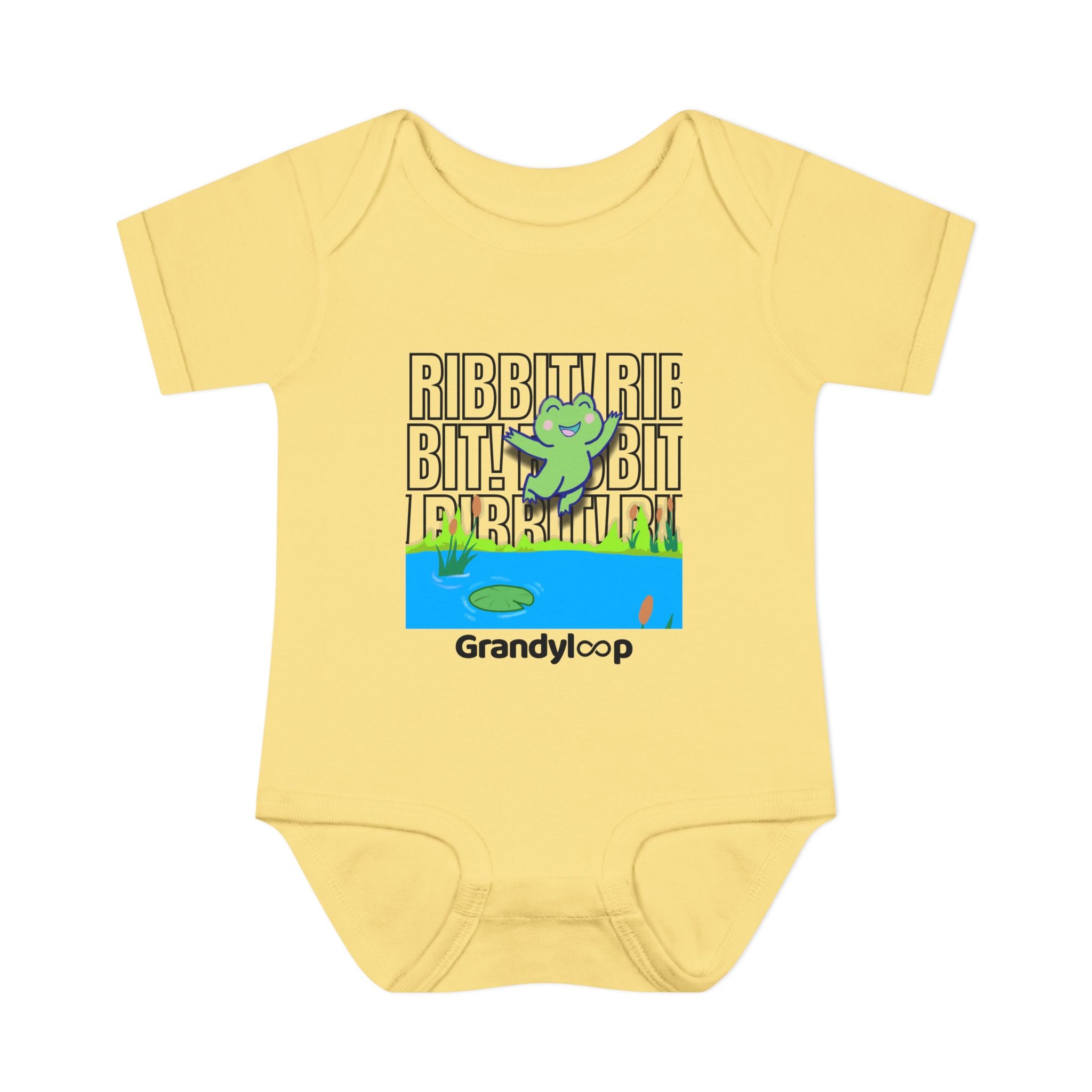 Infant Bodysuit - "Ribbit Ribbit" Lily & Frog Playtime Shirt
