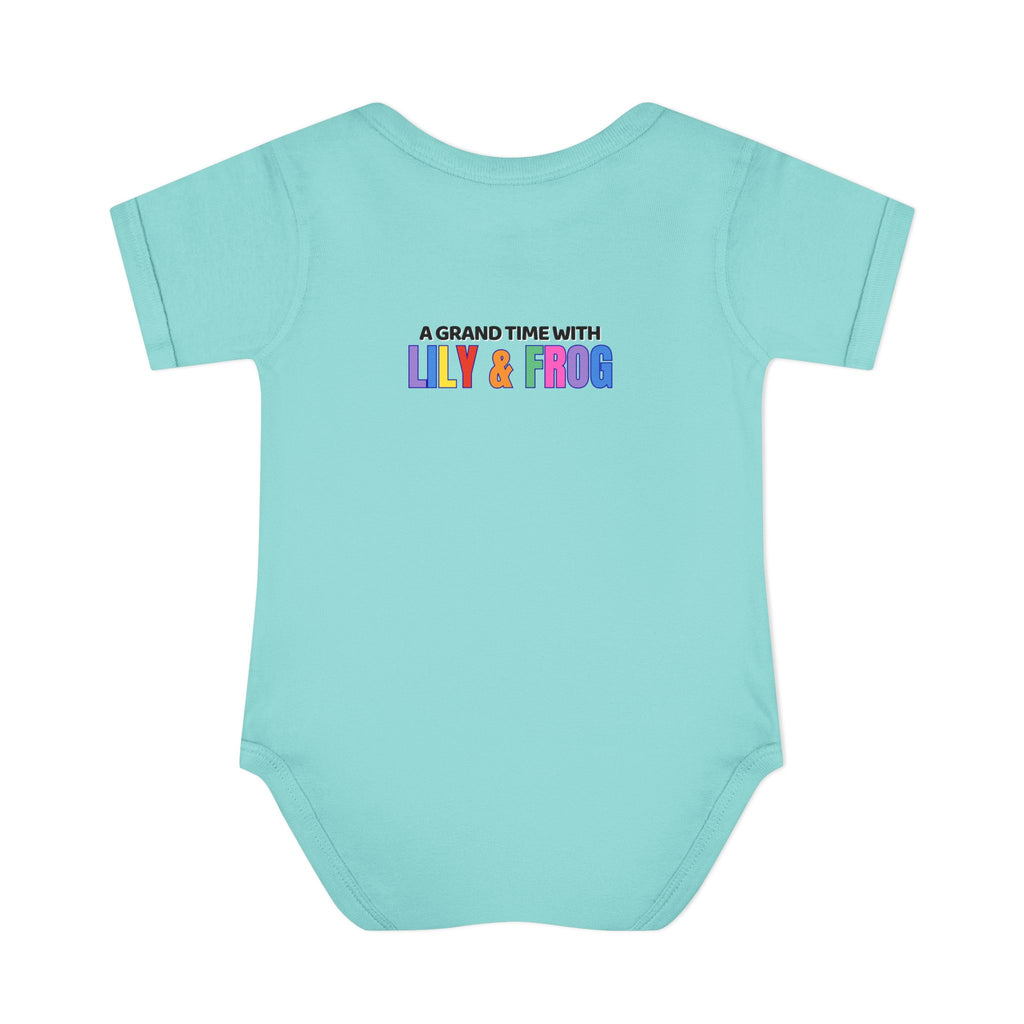 Infant Bodysuit - "Ribbit Ribbit" Lily & Frog Playtime Shirt