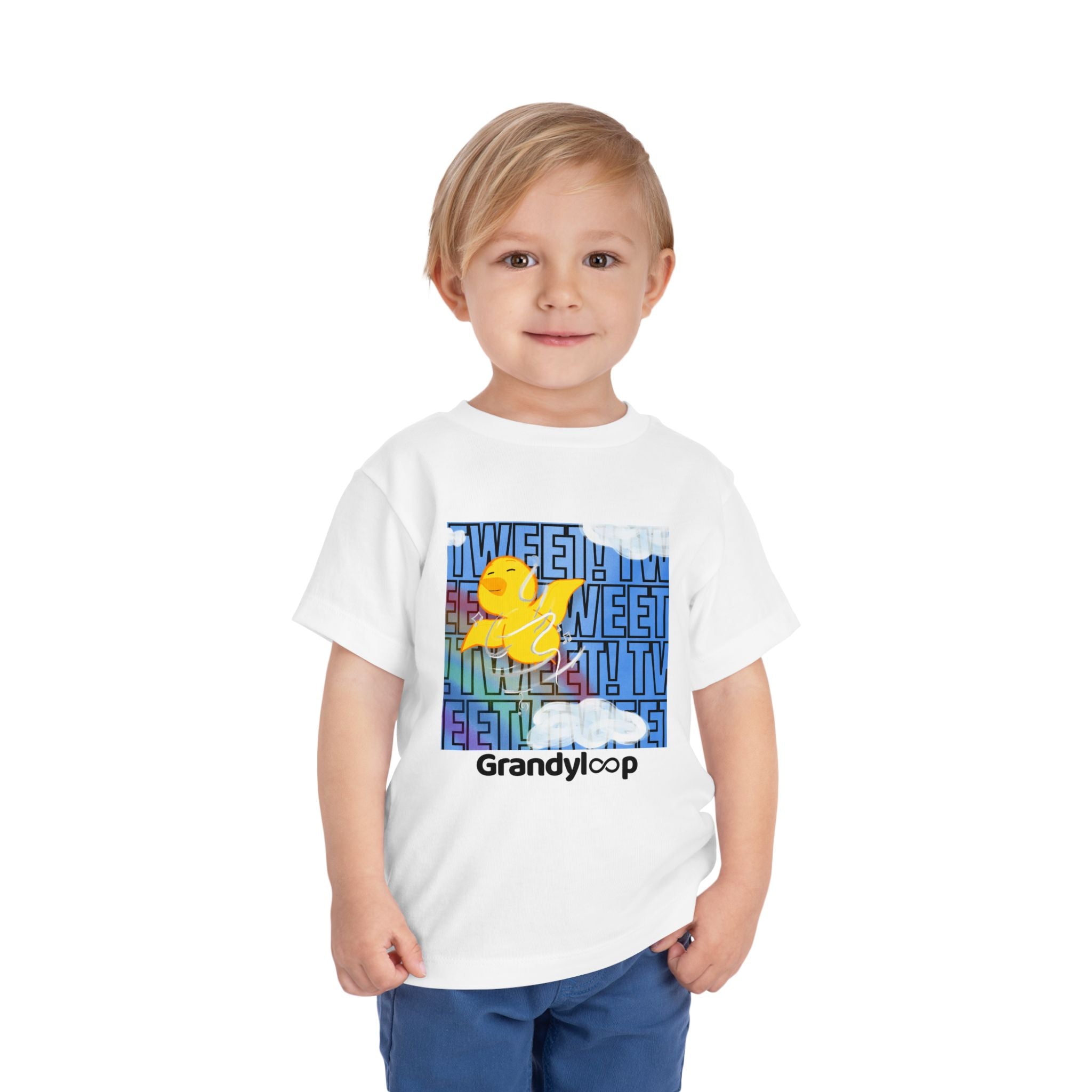 Toddler Tee — "Tweet Tweet" Cloud & Bird Playtime Shirt