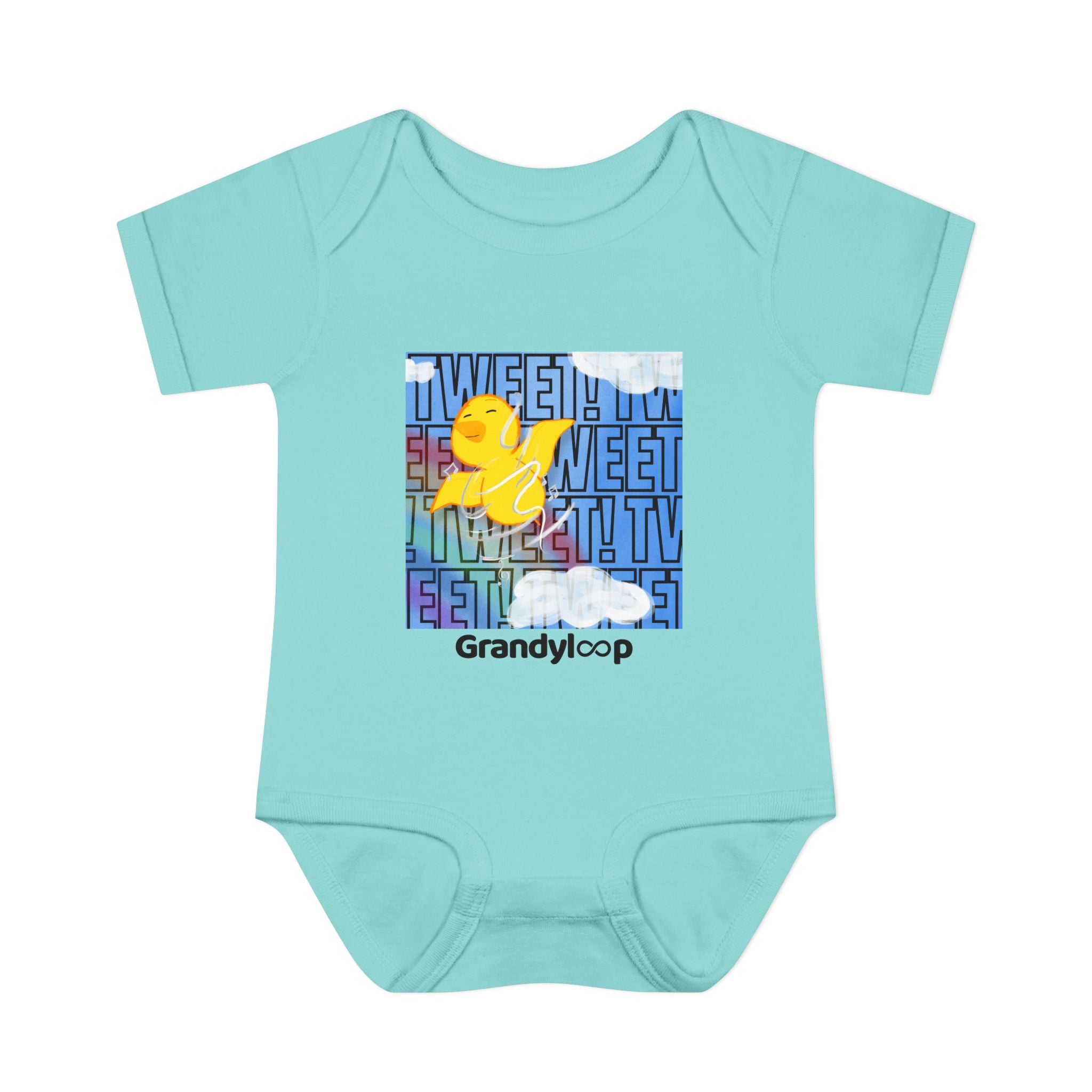 Infant Bodysuit - "Tweet Tweet" Cloud & Bird Playtime Shirt